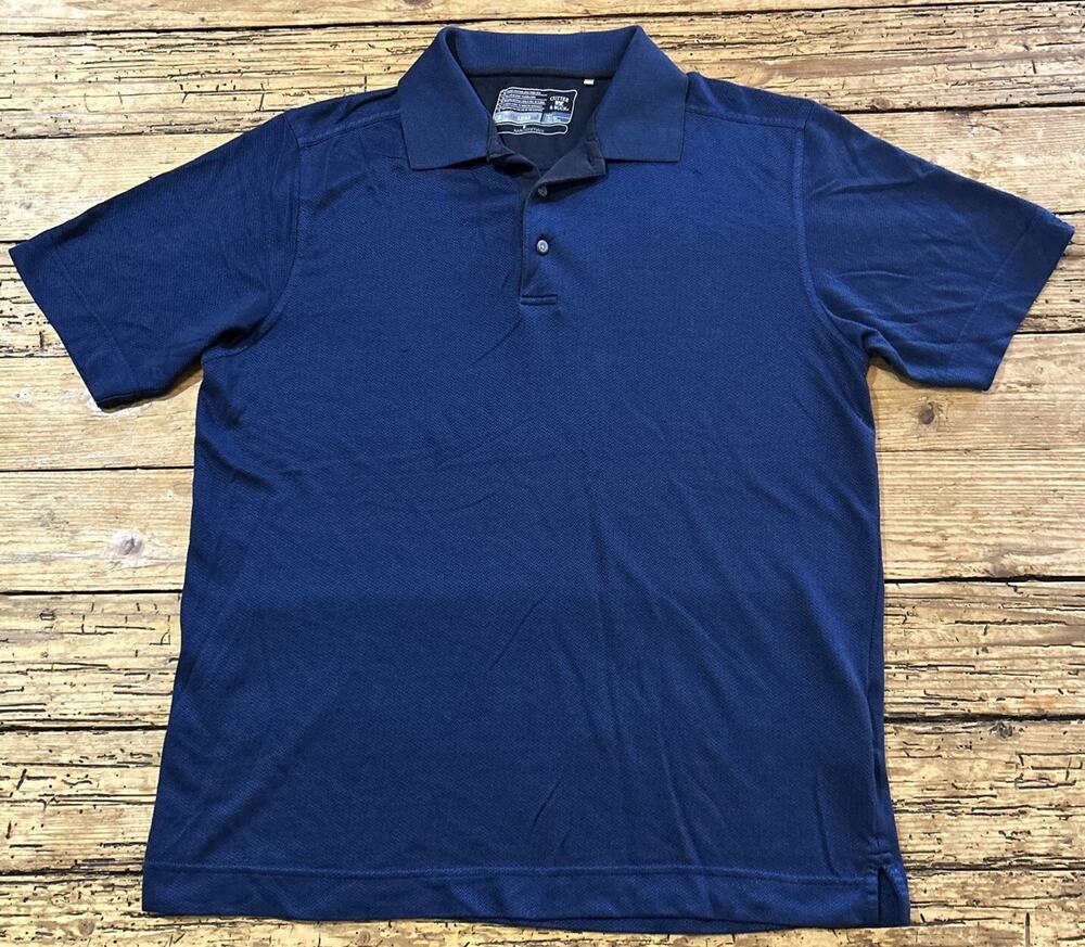 Cutter & Buck Mens Navy CB Tec Luxe Golf Polo Size M NWOT